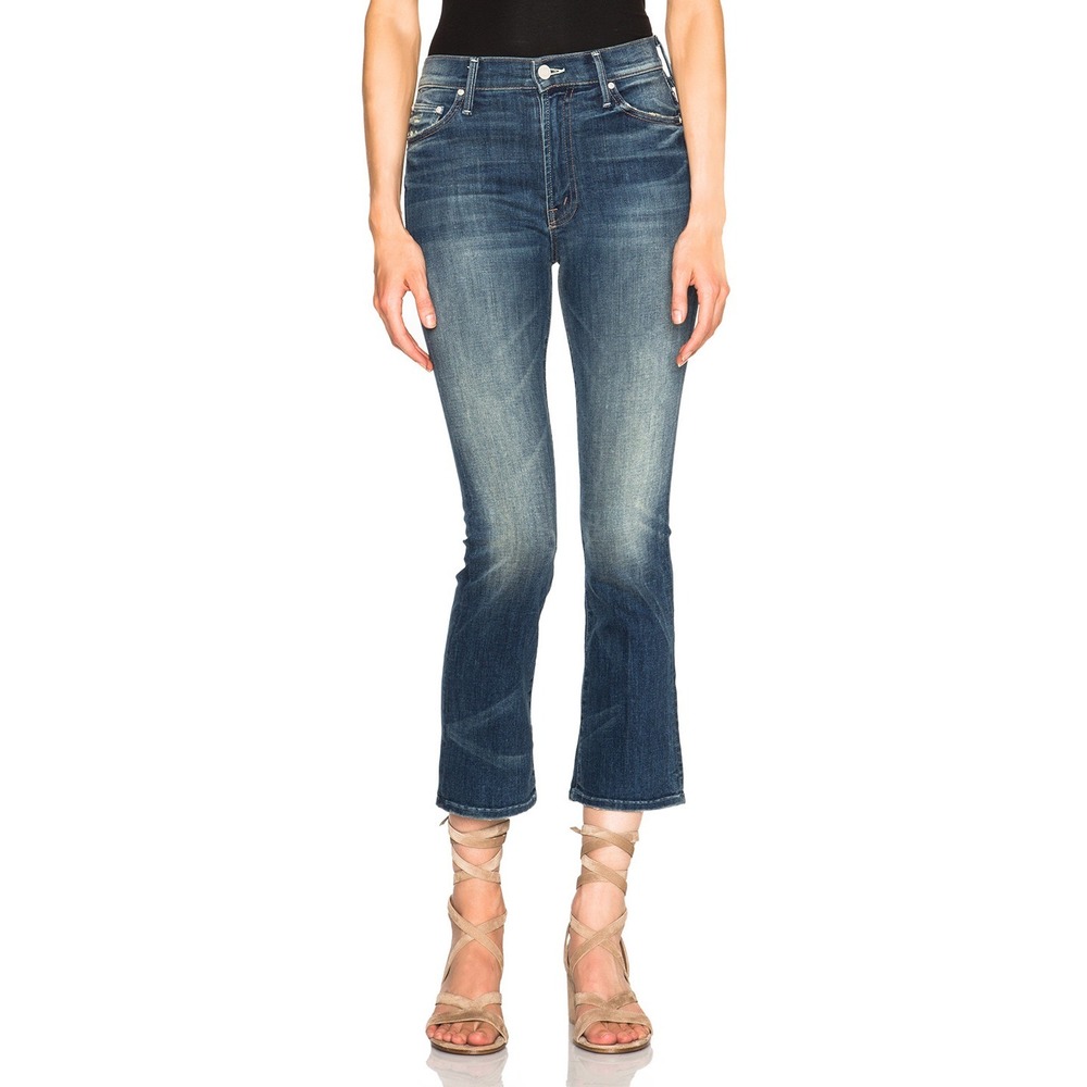 MOTHER The Insiderβ Crop High Rise Bootcut Double Trouble NWT Size 24 - Picture 7 of 9